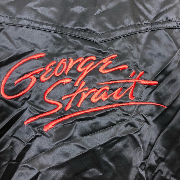 Vintage George Strait Satin Tour Jacket Sz 2XL - Picture 5 of 11